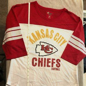 Ladies 4her by Carl Banks Kansas City Chiefs Mesh NFL Jersey Large LIKE NEW!